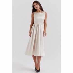 NEW House of CB Shayla Dress Vintage Cream Small